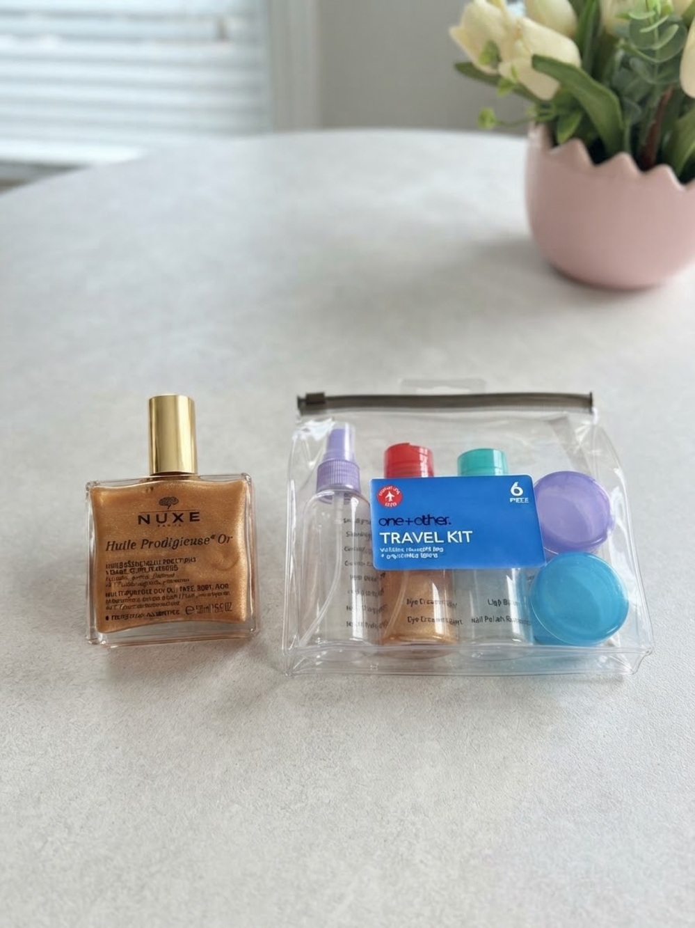 Nuxe Huile Prodigieuse Multi Purpose Oil and 6 Piece Travel Set NWT